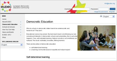 Eudec web site