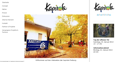 Kapriole School web site image